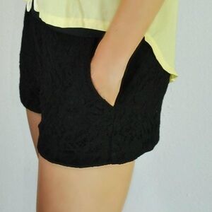 Black or white lace shorts size medium large